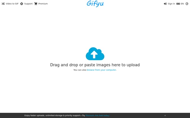Screenshot of gifyu.com