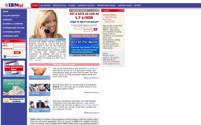 Screenshot of ibntel.com