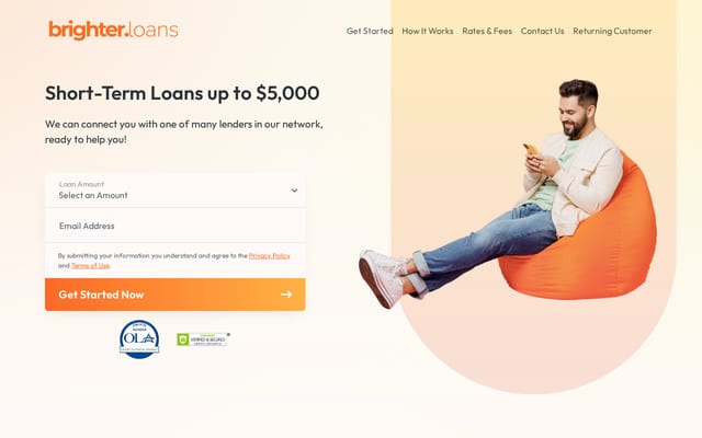 Screenshot of brighter.loans
