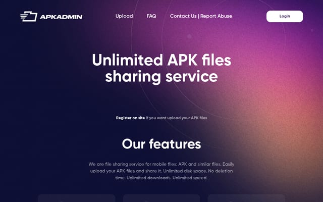 Screenshot of apkadmin.com