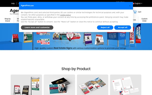 Screenshot of agentprint.com