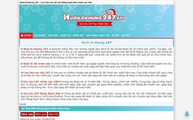 Screenshot of nuoilokhung247.net