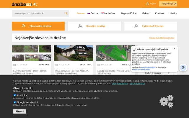 Screenshot of drazbe123.com