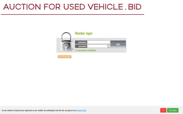 Screenshot of auctionforusedvehicle.bid