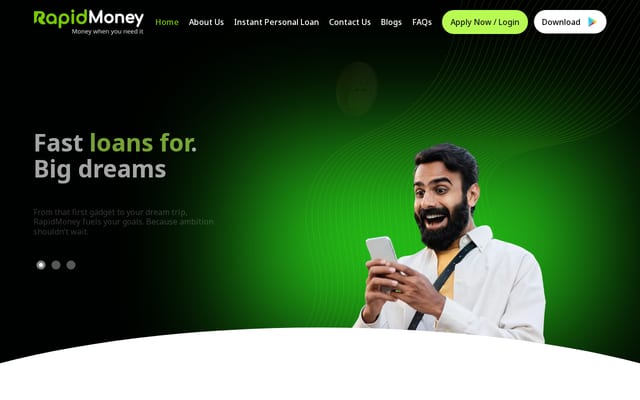 Screenshot of rapidmoney.in