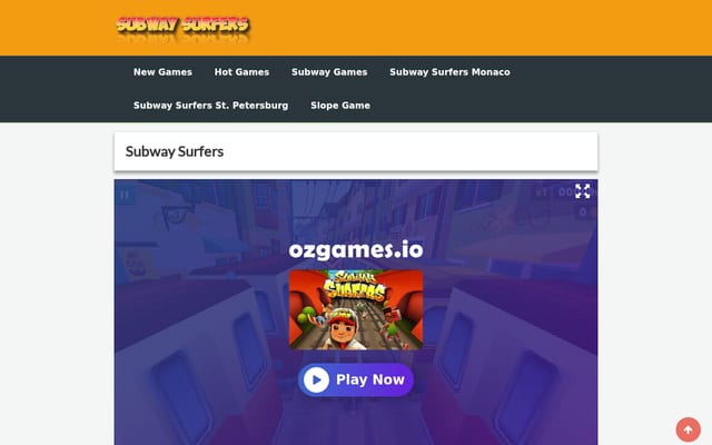Screenshot of subwaysurfersgame.io
