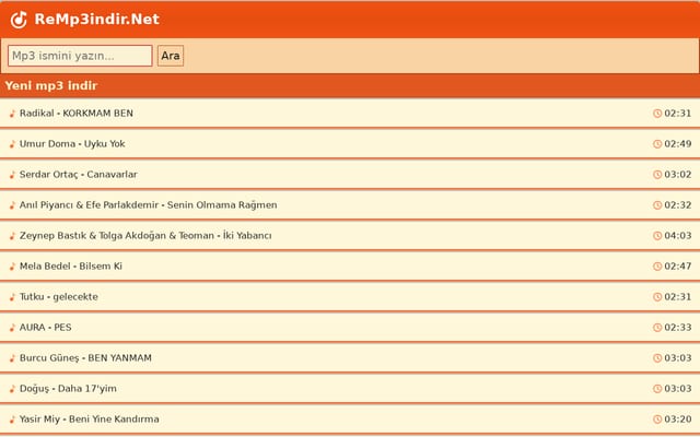 Screenshot of remp3indir.net
