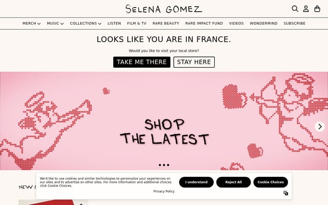 Screenshot of selenagomez.com