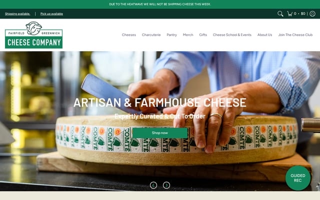 Screenshot of fairfieldcheese.com