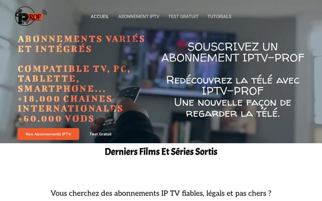 Screenshot of iptv-prof.com