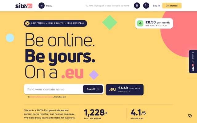 Screenshot of site.eu