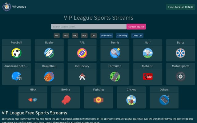 Screenshot of vipleague.cc