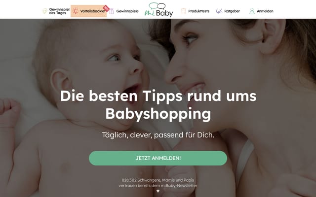 Screenshot of mibaby.de