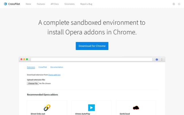 Screenshot of crosspilot.io