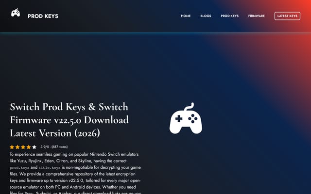 Screenshot of prodkeys.io