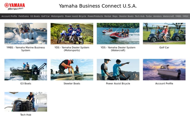 Screenshot of yamaha-dealers.com