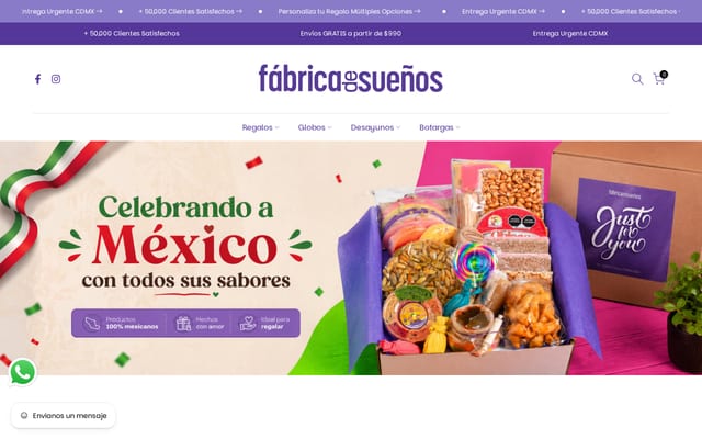Screenshot of fabricadesuenos.com.mx