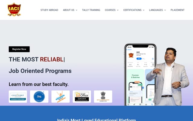 Screenshot of iaci.in