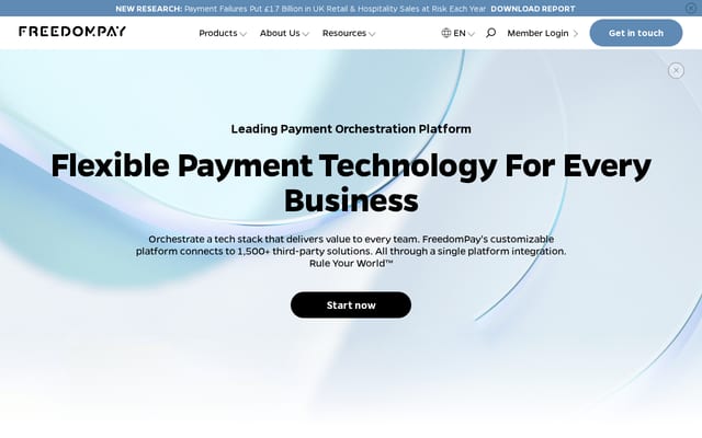 Screenshot of freedompay.com