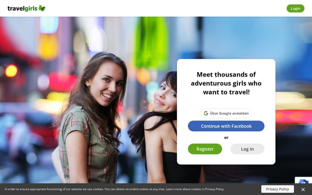 Screenshot of travelgirls.com