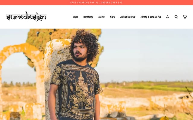 Screenshot of suredesigntshirts.com