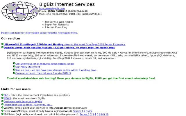 Screenshot of bigbiz.com