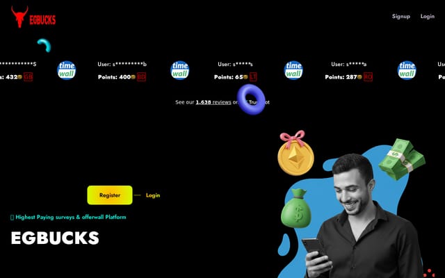 Screenshot of egbucks.com