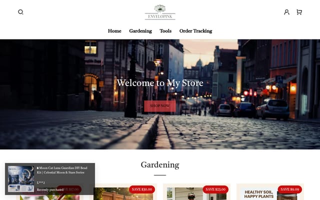 Screenshot of envelopink.com