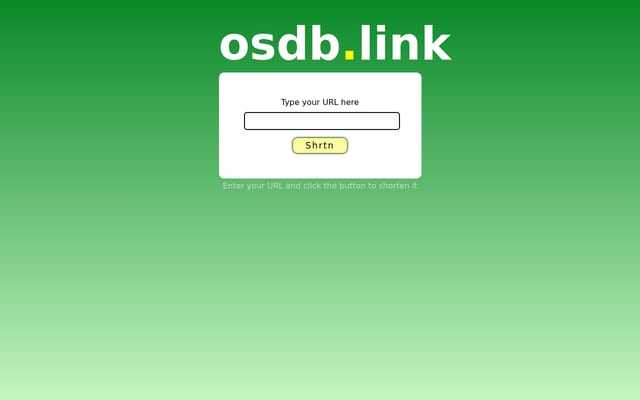 Screenshot of osdb.link