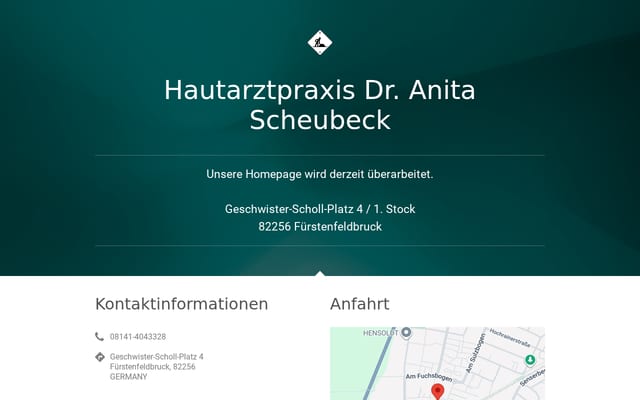 Screenshot of hautarztpraxis-ffb.de