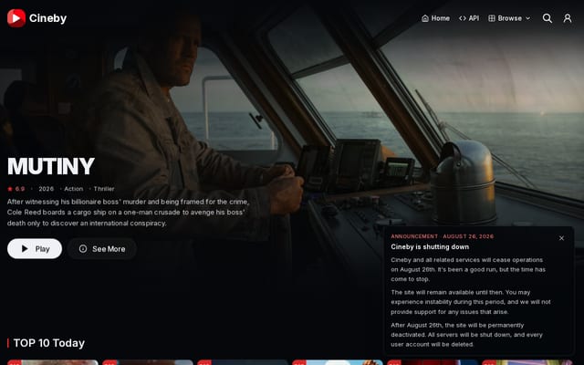 Screenshot of cineby.gd