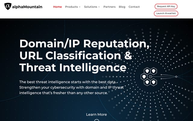 Screenshot of alphamountain.ai