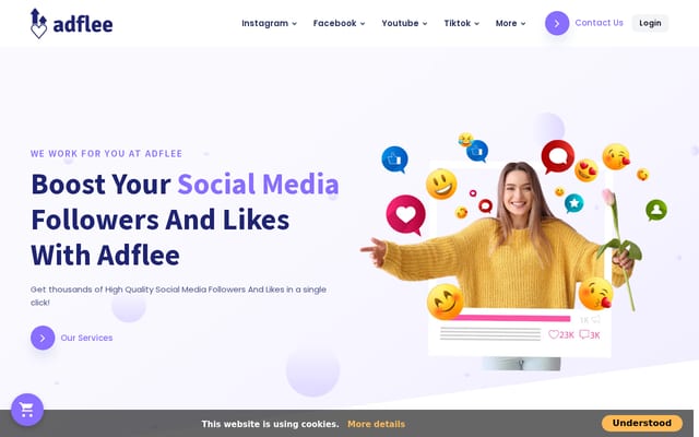 Screenshot of adflee.com