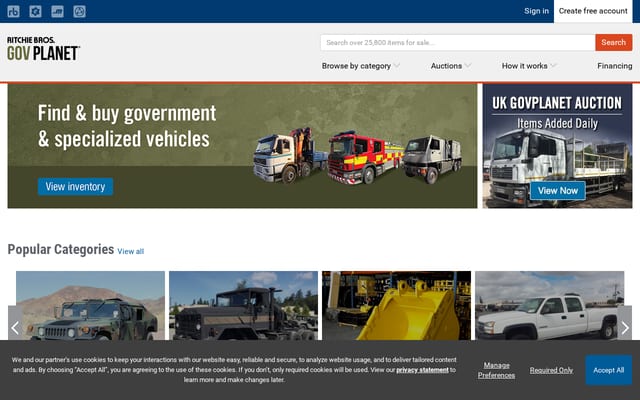 Screenshot of govplanet.com
