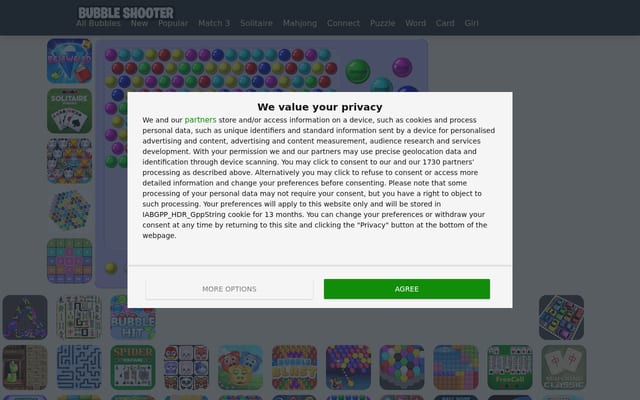 Screenshot of bubbleshooter.net