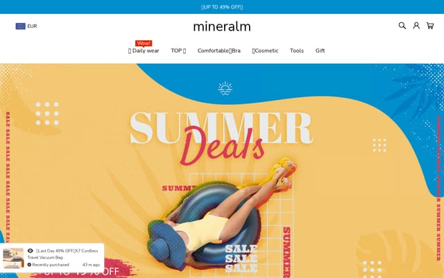 Screenshot of mineralm.com