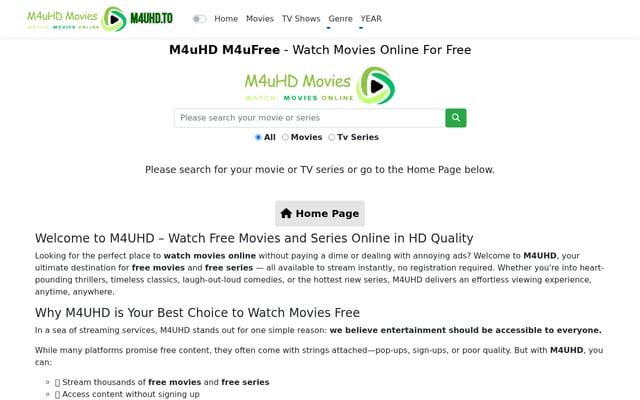 Screenshot of m4uhd.to