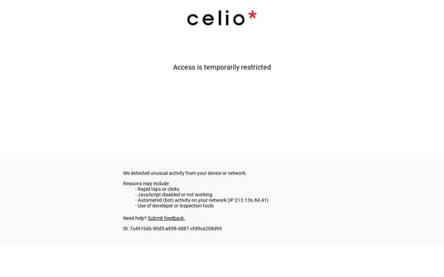 Screenshot of celio.com