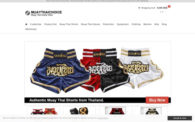 Screenshot of muaythaichoice.com