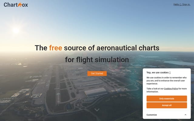 Screenshot of chartfox.org
