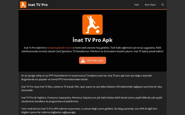 Screenshot of inattvproapk.com.tr