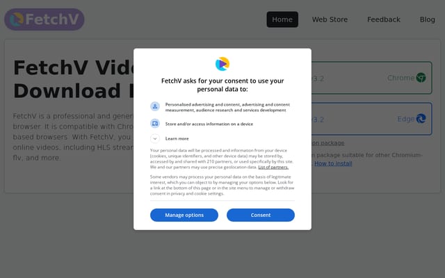 Screenshot of fetchv.net