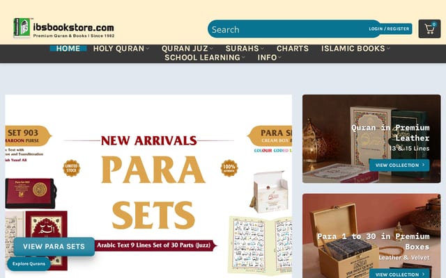 Screenshot of ibsbookstore.com