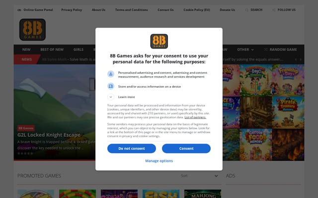 Screenshot of 8bgames.com