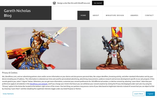 Screenshot of garethnicholasblog.wordpress.com