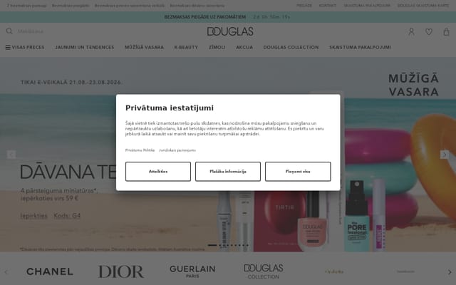 Screenshot of douglas.lv