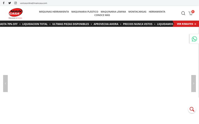 Screenshot of maincasa.com.mx