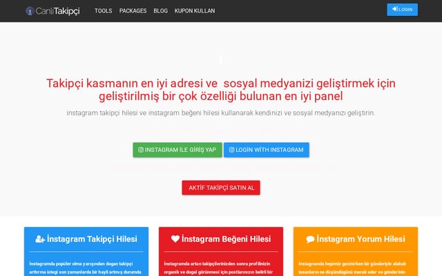Screenshot of canlitakipci.com