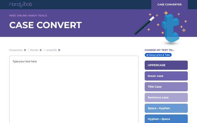 Screenshot of caseconvert.net