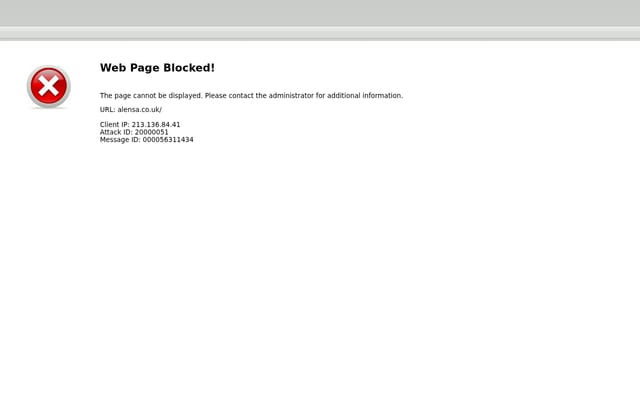 Screenshot of alensa.co.uk